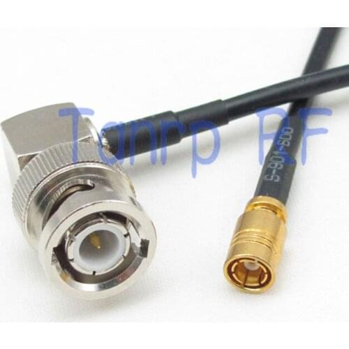 6in BNC male right angle to SMB female jack RF connector adapter 15CM Pigtail coaxial jumper RG174 extension cord cable