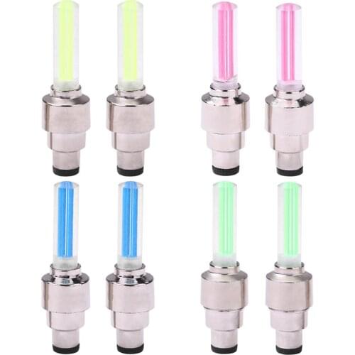 2pcs Bike Light MTB Bicycle Tire Valve Caps Glow Stick Light Mountain Cycling Tyre Wheel Spokes LED Lamp Bike Accessories