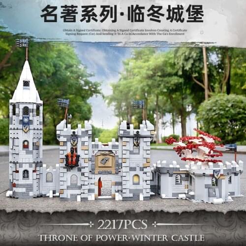 Super 18K K101 Winterfell Model Creative City Street View Series Modular Building Blocks Child Small Particle Brick Toys Gift