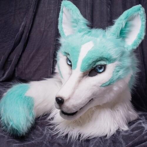 Cosplay Mascot Fursuit Animal Outfit Single Head Furry Fursuit Accessories Plush Cosplay Props Halloween Costumes