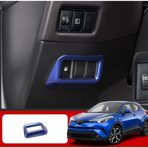 LHD! Car Accessories for Toyota C-HR CHR 2016-2020 ABS Interior Fuel Tank Cap Button Decoration Cover Trim