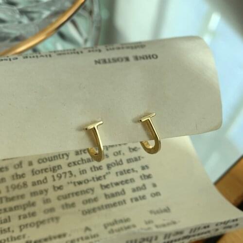 Small Mini Letter T Huggie Fashion Circle Rose Gold Silver Color Hoop Earrings For Women Dainty Luxury Jewelry Gifts SD2336