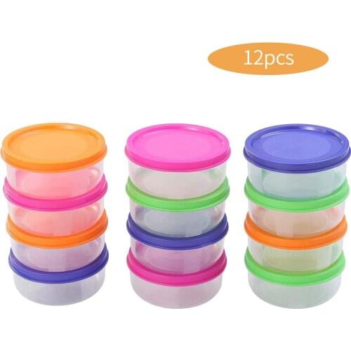 Small And Light Freezer Box Round Microwave Heating Plastic Box 150ml Refrigerator Slide Dish Box