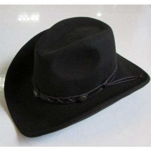 Cowboy Hats Men 100% Wool Waterproof Wrinkle-resistant Western Sombrero Hombre Cappello Uomo Country Wild West Cow Boy Hats