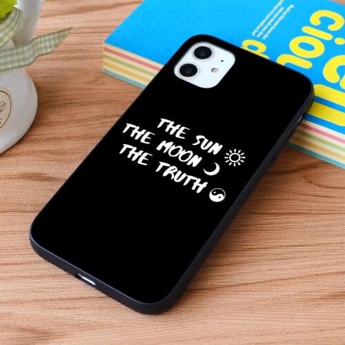 For iPhone The sun moon truth Soft TPU border Apple iPhone Case