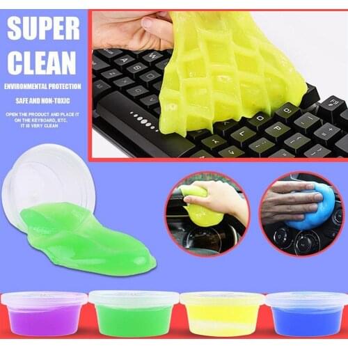 1Pc Cleaning Soft Glue Reusable Computer Keyboard and Dust Soft Removal Cleaning Glue Cleaning Dust Glue Car Gap Mouse Clea P2F1