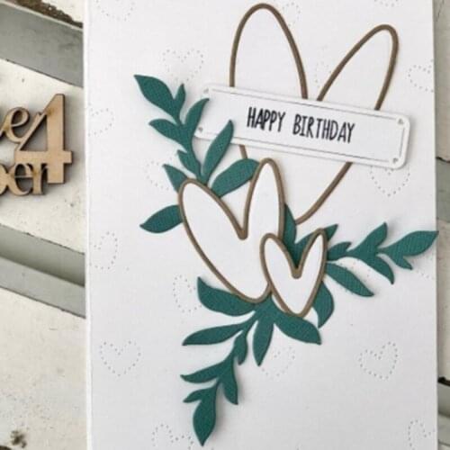 New Greeting Card Printing Polka Dot Love Pattern Metal Cutting Dies Scrapbook Embossed Paper Card Album Craft Template Cut Die