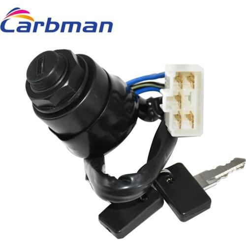 Carbman New Ignition Key Switch For KAWASAKI MULE 600 KAF400 KAF 400 2005 2006 2007-2016