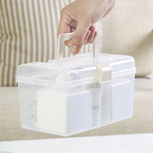 Portable Makeup Storage Box Closet Organizer Medicine Boxes Multifunctional Storage Bin Home Household Storage Containers
