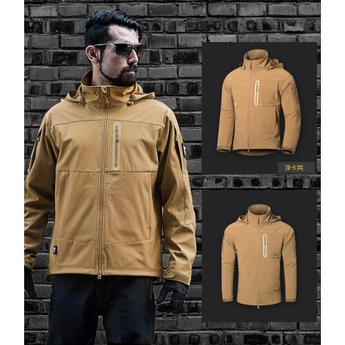 TACTICAL Waterproof Softshell Hiking Jacket Men Outdoor Hunting Sports Army SWAT Military Training Outerwear Coat