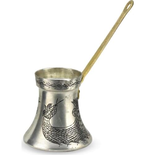 Thick Copper Milk Pot with Embroidered Basilisk (821)