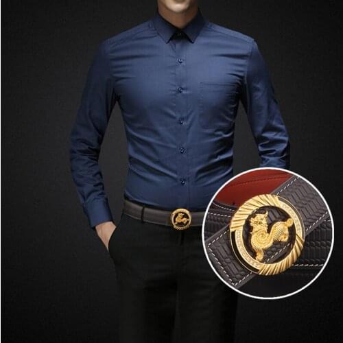 High Quality Copper buckle designer belts men fashion genuine leather cintos masculinos luxury famous brand Cowskin Waistband