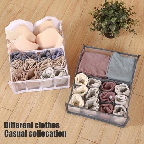 NEW Foldable Underwear Drawer Organizers Dividers Closet Dresser Clothes Storage Organizer Box For Bras Scarves Ties Socks Box