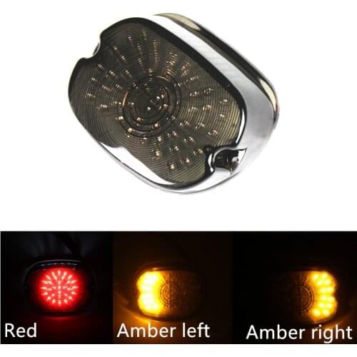 12V Motorcycle DRL Smoke Lens Turn Brake Stop Rear Signal Indicator LED Light Taillight Lamp For Softail Dyna Sportster Flasher