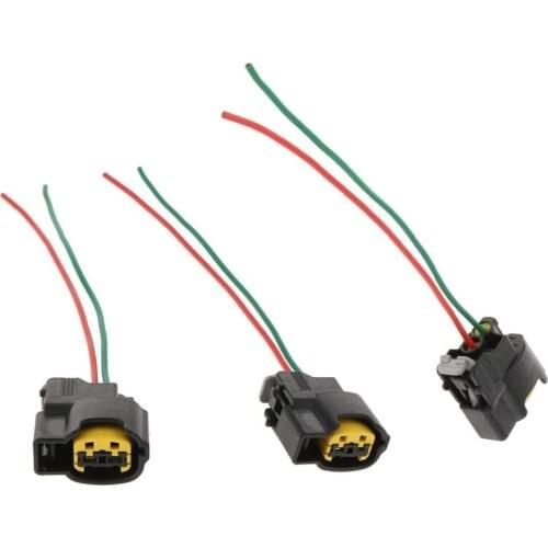 3pcs Ignition Coil Connector Plug Wire Harness Pigtail Wiring Loom 2-way