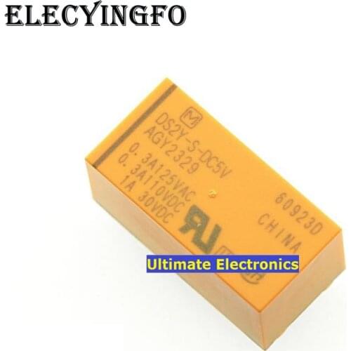 5pcs signal relay DS2Y-S-DC5V AGY2329 8 pin 1A 5VDC two open two closed