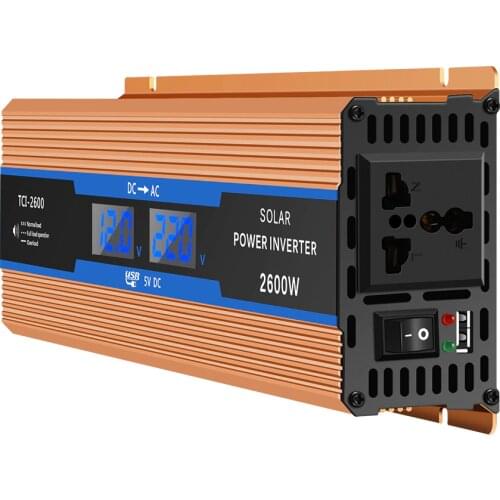 Car Inverter 2600 W DC 12 V To AC 220 V Power Inverter Charger Converter Reverse Polarity Protection Vehicle Power Supply Switch