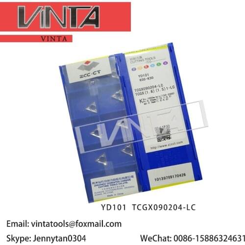 Free shipping high quality 10pcs/lots YD101 TCGX090204-LH TCGX090204-LC cnc carbide turning inserts