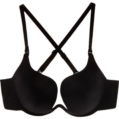 Sexy Push Up Bra Deep U Plunge Seamless Backless Lingerie Womens Bra Comfort Breathable Underwear