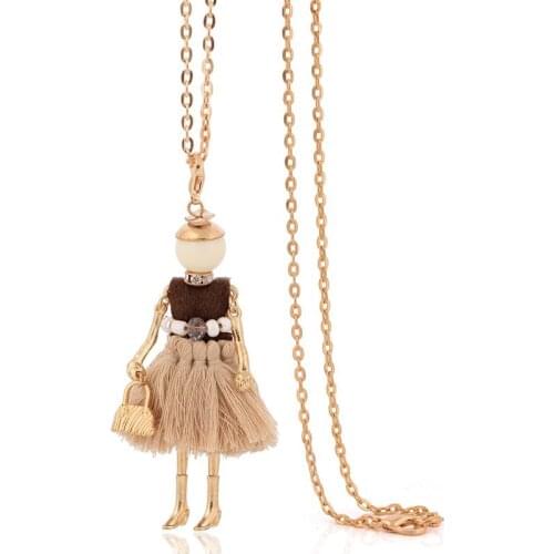 French paris tassel necklace long chain statement pendant fashion jewelry big choker necklace for women