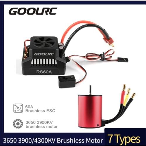 GoolRC 3650/3600 3900/4300KV Brushless Motor 60A ESC Brushless Electronic Speed Controller BEC for 1/10 RC Car Crawler Truck