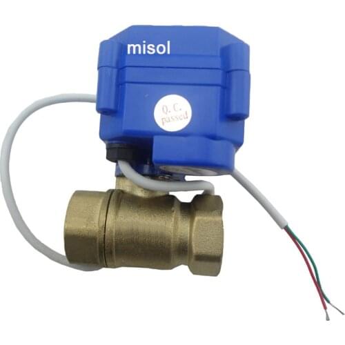 MISOL / motorized ball valve G1/2" DN15 (reduce port) 2 way 12VDC CR04, electrical valve