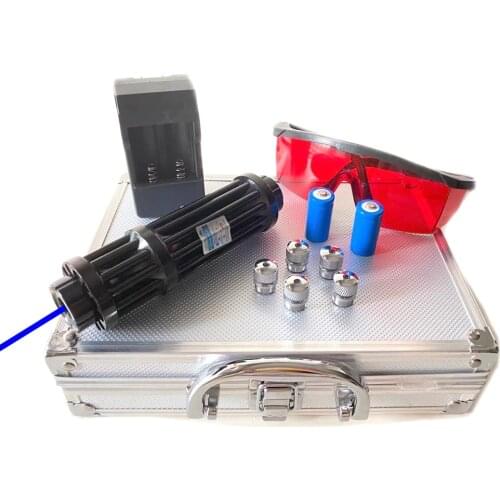 High Power Powerful Blue Laser 2w Torch Flashlight Burning Match/Burn Light Cigars 450nm 1000m Focusable Blue Laser Pointer