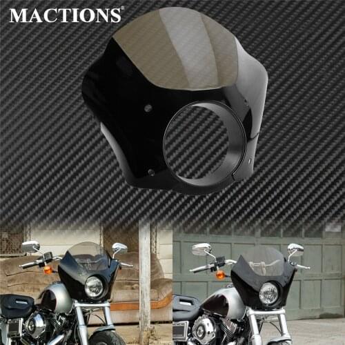 Motorcycle Smoke Headlight Fairing Windshield Windscreen For Harley Sportster 883 1200 72 Nightster Seventy Two XL Dyna FXR
