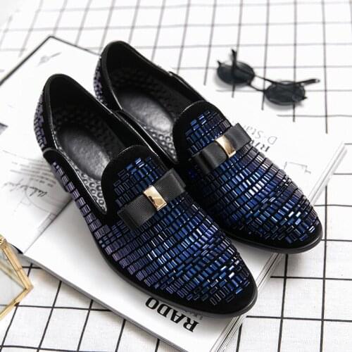 Men Leather Shoes Men Dress Shoes Formal Footwear Mens Slip on Flats Retro Mens Loafers Comfortable Male Club Shoes Plus Size 48