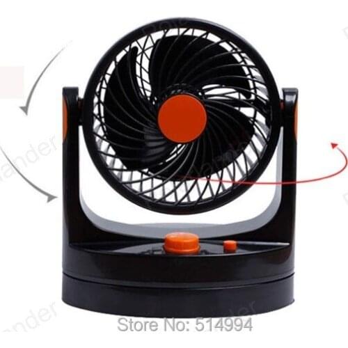 New Arrival car auto cooler fan12V 360 Degree Adjustable Strong Wind Mini Electric Fan for Car Blue/Black