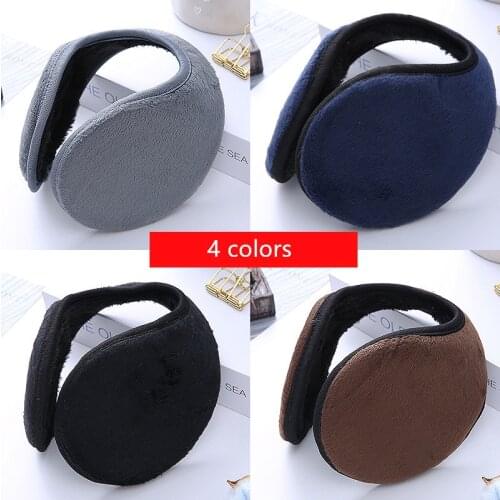 Unisex Solid Winter Earmuffs Women Men Ear Cover Protector Thicken Plush Soft Warm Earmuff Warmer Apparel Accessories