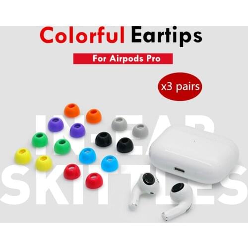 3pairs/2pairs/1pair silicone Colorful eartips For apple airpods Pro ear tips for air pod 3 in ear earpads earplug accessories