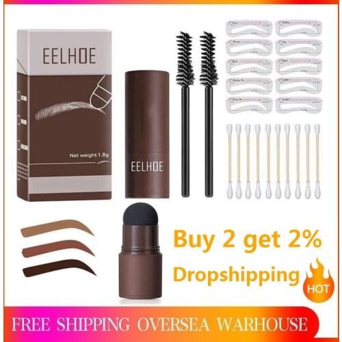 Eyebrow Stamp Kit Gel Eyebrow Cards Stencil Waterproof Eyebrow Brushes Powder Gel Stamp Makeup Eyebrow Stencils Eyebrow Brushes