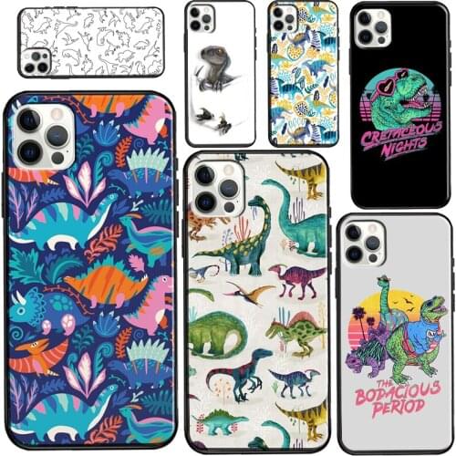 Cute Dino Dinosaur For iPhone 12 Pro Max mini Case For iPhone XR XS X SE 2020 7 8 Plus 11 Pro Max Cover