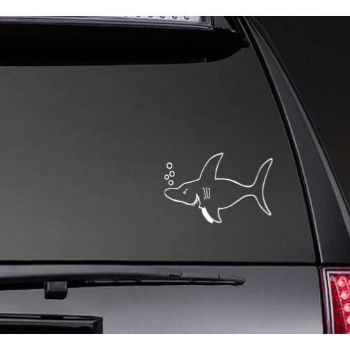 Laughing Shark Car Body Stickers Window Door Decal Funny Top Quality Waterproof ZP0248
