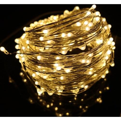 Led string lights 20M 66ft 200leds 5V USB In/outdoor Silver wire christmas festival wedding decoration waterproof fairy garland