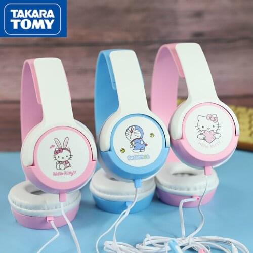 TAKARA TOMY Hello Kitty Creative Cute Headphones with Wheat Voice Android IOS Universal