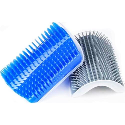 Corner Pet Brush Comb Play Cat Toy Plastic Scratch Bristles Arch Massager Self Grooming Cat Scratchers