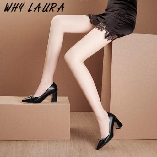 2021 single shoe hollow thick single shoe lazy high heels shallow pointed high heels women sexy high heels big fashion women sho