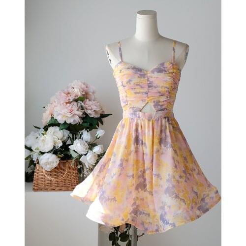 2021 Summer Autumn Holiday Sexy Sleeveless Hole Backless A-line Mini Dress