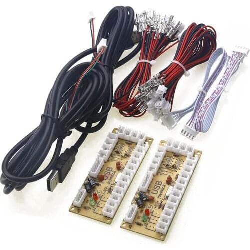 2X Zero Delay Arcade USB ENCODER PC TO JOYSTICK FOR 5PIN JOYSTICK & 2.8MM BUTTON