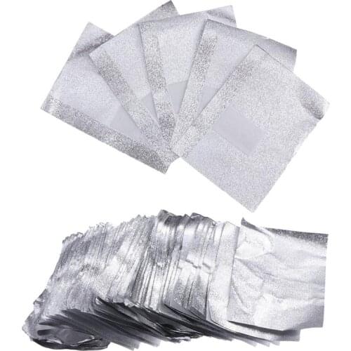 500pcs/ 5 Packs Nail Polish Remover Wraps Nail Cleaning Tin Foil Home Salon Nail Foil Wrap Nail Art Soak Off Remover Gel Remover
