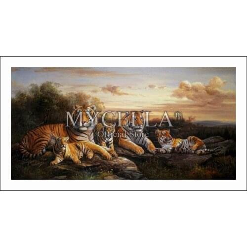 5D Diy Diamond Painting Tigers Diamond Embroidery animals Cross Stitch Mosaic Pattern full Rhinestone needlework gift Home Decor