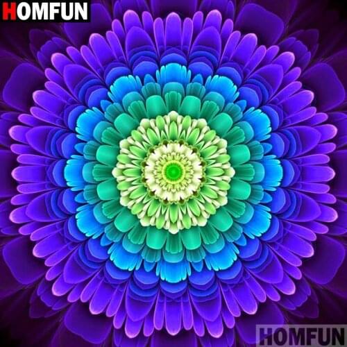 Homfun Full Square/Round Drill 5D DIY Diamond Painting "Mandala flower" 3D Embroidery Cross Stitch Home Decor Gift A13100