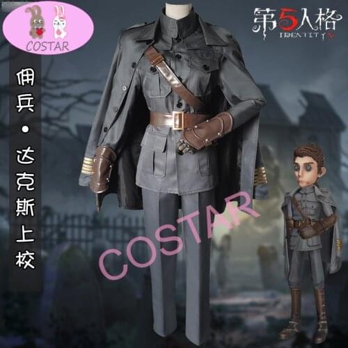 Anime! Identity V Naib Subedar Colonel Dax Skin Game Suit Handsome Military Uniform Cosplay Costume Halloween Party Outfit New