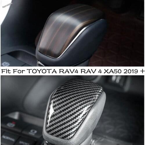 Lapetus Auto Gear Shift GearShift Head Knob Frame Cover Trim Fit For TOYOTA RAV4 RAV 4 XA50 2019 2020 2021 Accessories Interior