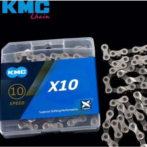 KMC Bike Chain 10 Speed Chains Double "X" Half 116 Links Cycling Single Speed Chain Fits Shimano SRAM Casstte
