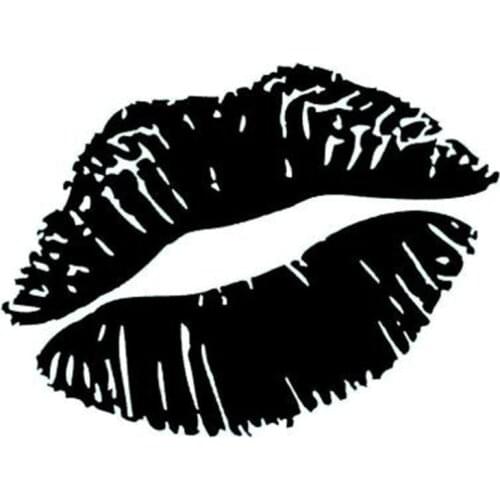 Black/Sliver Kiss Marks Fuel Cap Decals Car Styling Decoration Vinyl Stickers Accessories C082