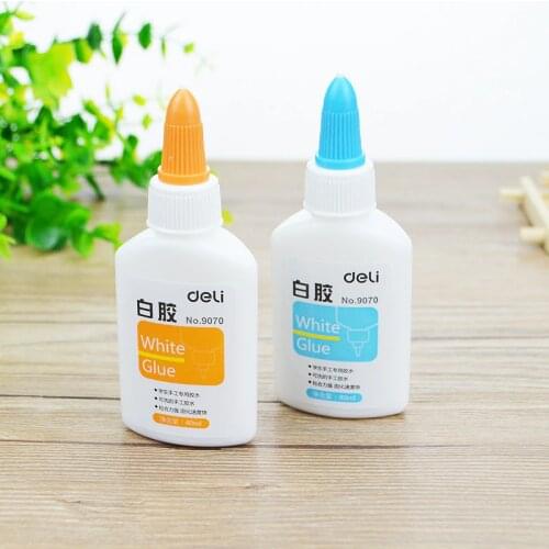 Deli 40ML Washable White Liquid Glue DIY Paper Crafts School Office Supply Adhesive Business Stationery Store Student Glue Tool