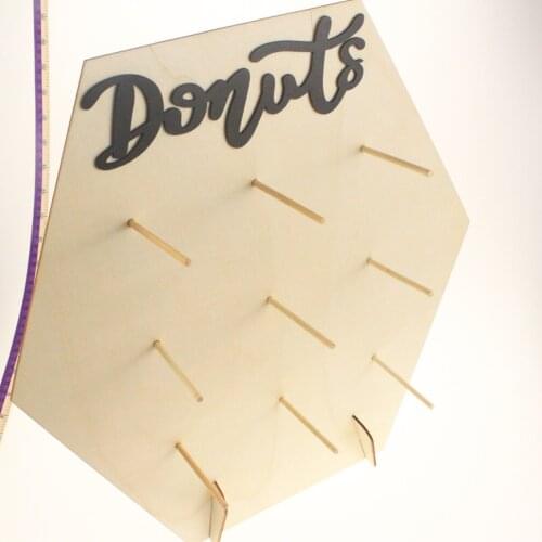 Wooden Donut shelf For Cake Shop Decoration Ornaments Home Birthday Party Wedding Festival Supplies Dessert Display stand